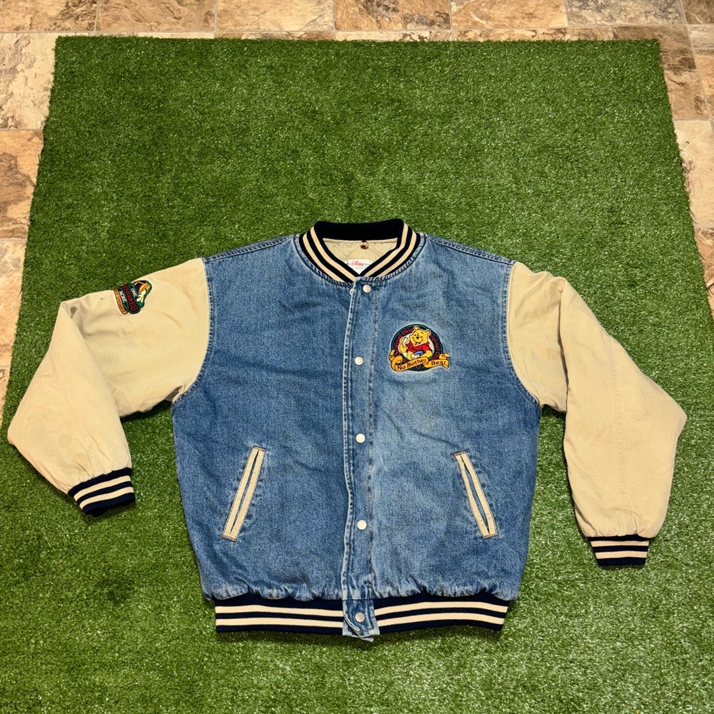 Xxxtentacion Winnie the Pooh Denim Varsity Jacket